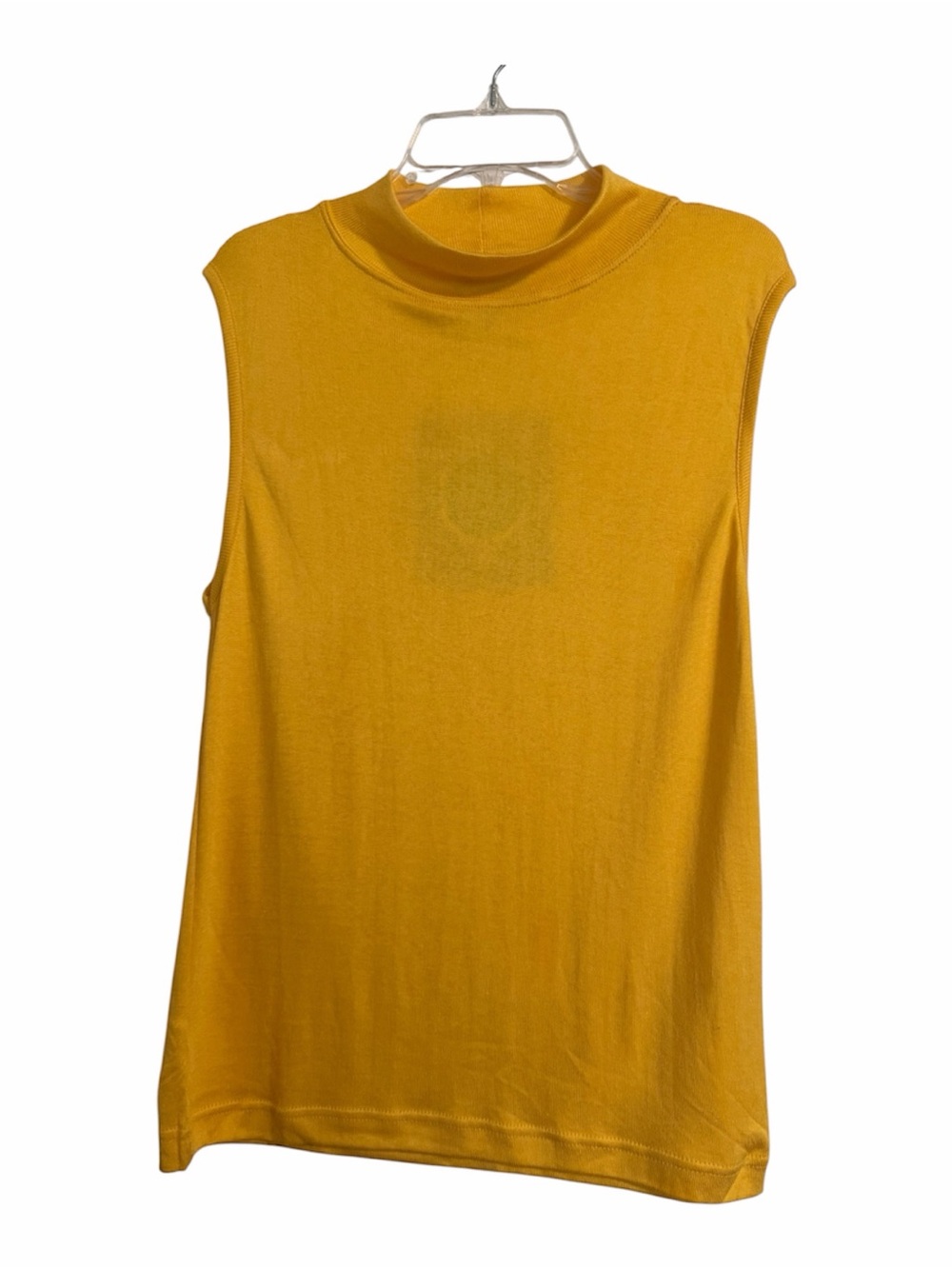 L.A.Gold Mock Neck Sleeveless Tank Top in Golden Yellow - M